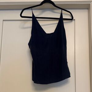J Brand Navy Blue Silk Women's Tank Top